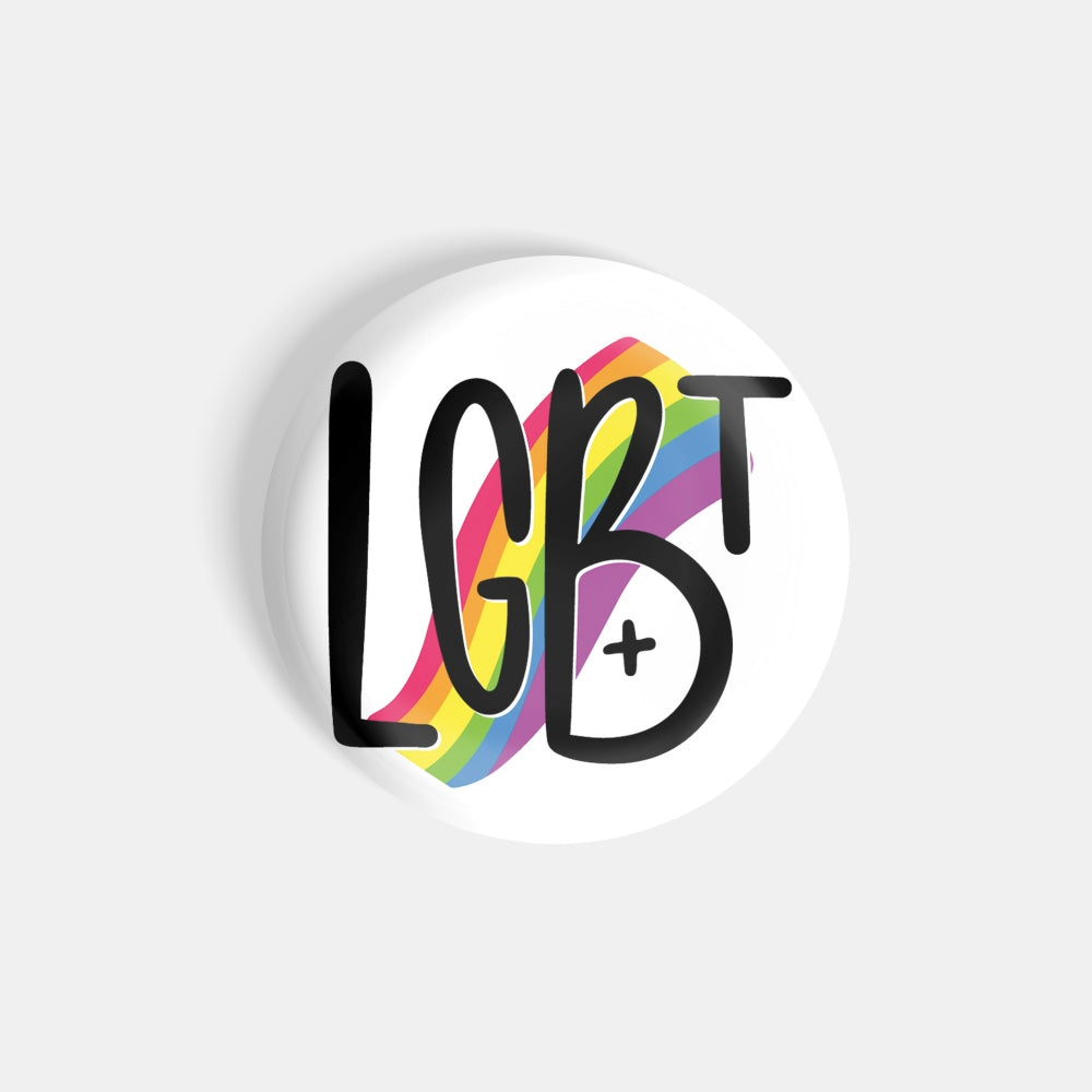 dhcrafts Round Fridge Magnet White Color LGBTQ D15 Glossy Finish Design Pack of 1 (58 mm)